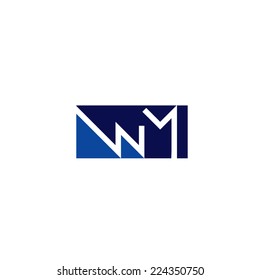 Abstract WM Initials logo design