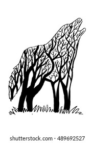 Abstract wolf 