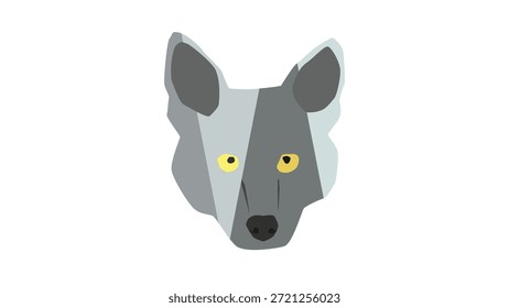 Una ilustración de cara de lobo Abstractas
