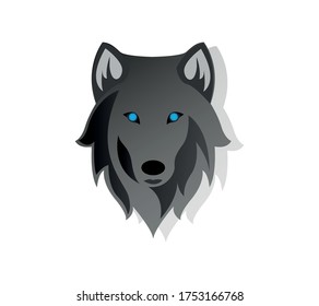 Abstract Wolf face logo design in Vector illustration