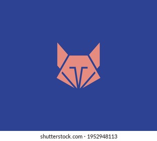 Abstract wolf head logo design template