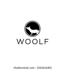 Abstract wolf head logo design template