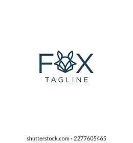 Abstract  wolf head logo design template
