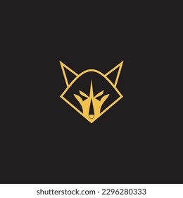 Abstract wolf head logo design vector illustration