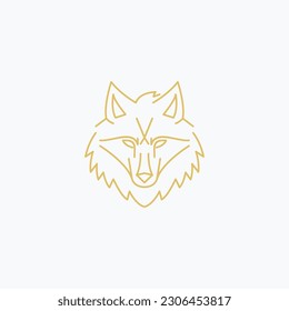 Abstract wolf head logo design vector illustration