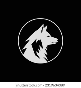 Abstract wolf head logo design vector illustration