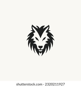 Abstract wolf head logo design vector illustration