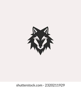 Abstract wolf head logo design vector illustration