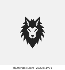 Abstract wolf head logo design vector illustration