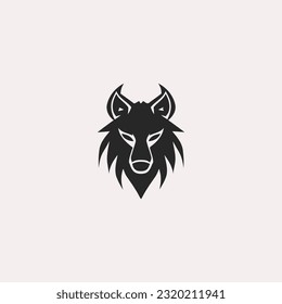 Abstract wolf head logo design vector illustration