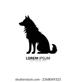 Resumen logotipo lobo coyote icono silueta de perro jackal vector plantilla