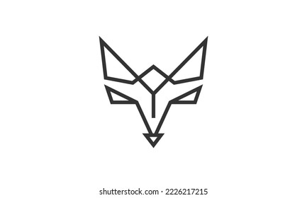 abstract wolf logo design vector