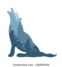 Abstract wolf sign/symbol, design element. Can be used for corporate identity, company emblem, print, labels, cards, manufacturing. Animal, nature theme