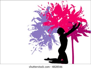 abstract woman background