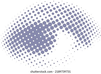 Abstract woman eye made from dots. Vector