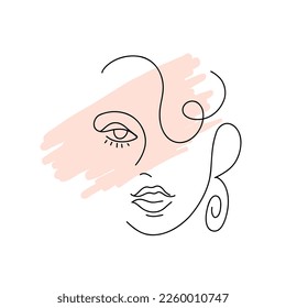 Abstract woman face. Beauty vector illustration.