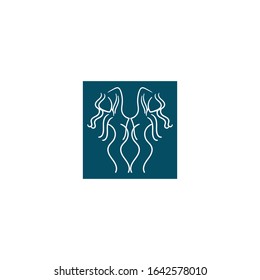 abstract woman fashion symbol logo