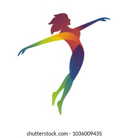  abstract woman freedom illustration gradient color