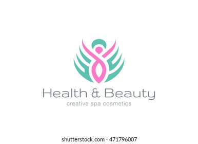 Abstract Woman Logo design vector template.
SPA, Beauty salon Logotype concept icon.