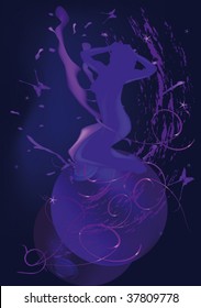 abstract woman on a sphere