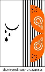 Abstract woman portrait in contemporary style. Crying woman, sadness and changes concept. Colorful geometric face, modern vector illustration. Creative visual art.