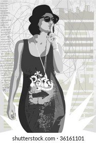 abstract woman vector
