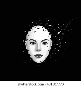 Abstract woman's face