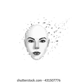 Abstract woman's face