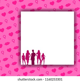 Abstract women's background designs suitable for greeting cards