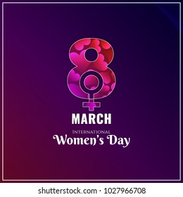 Abstract Women's day elegant background illustration