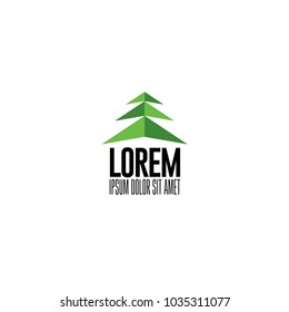 abstract wood concept logo, vector illustration