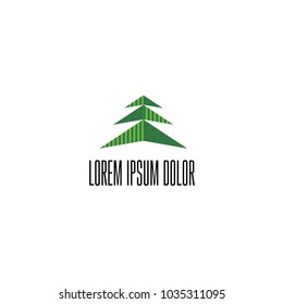 abstract wood concept logo, vector illustration
