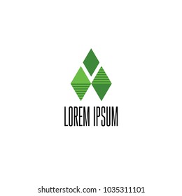 abstract wood concept logo, vector illustration