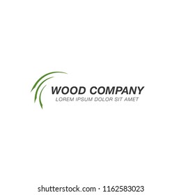 abstract wood concept logo, vector illustration