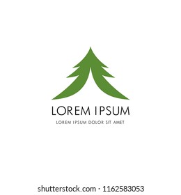 abstract wood concept logo, vector illustration
