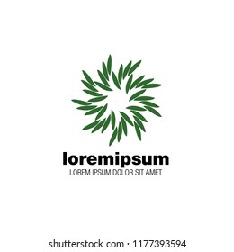 abstract wood concept logo, vector illustration