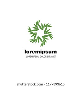 abstract wood concept logo, vector illustration