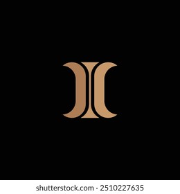 Abstract Wood Furniture Business Logo With Black background.