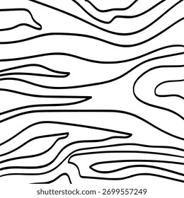 Abstractas patrón de textura de grano de madera con grueso arte de línea minimalista.