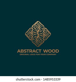 Abstract wood logo can be used as symbols, brand identity, company logo, icons, or others. Color and text can be changed according to your need.