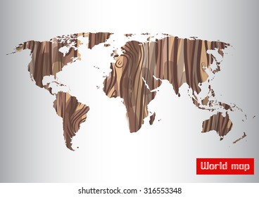 Abstract wood map pattern background. Vector illustration. EPS