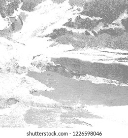 Abstract woodcut styled background. Clouds in a sky, woodcut engraving retro style. Vector illustration