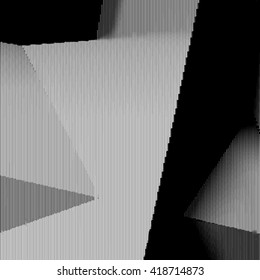 Abstract woodcut styled background with low poly cubes