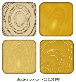 Abstract wooden buttons