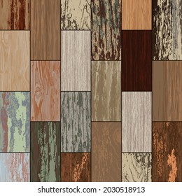 Abstract wooden cube. block of the wood wall backgrounds,vector illustration
