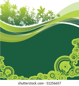 abstract woodland theme