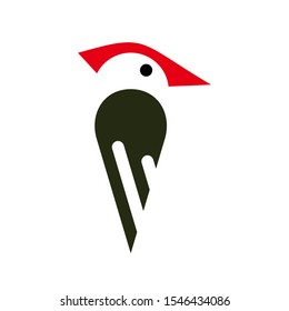 Abstract Woodpecker Logo Design Template