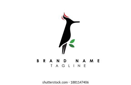 Abstract Woodpecker Logo Design Template