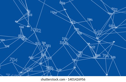 Abstract word cloud Outline. Vector rendering of 3d. Information concept