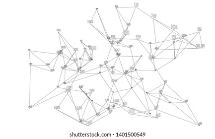 Abstract word cloud Outline. Vector rendering of 3d. Information concept